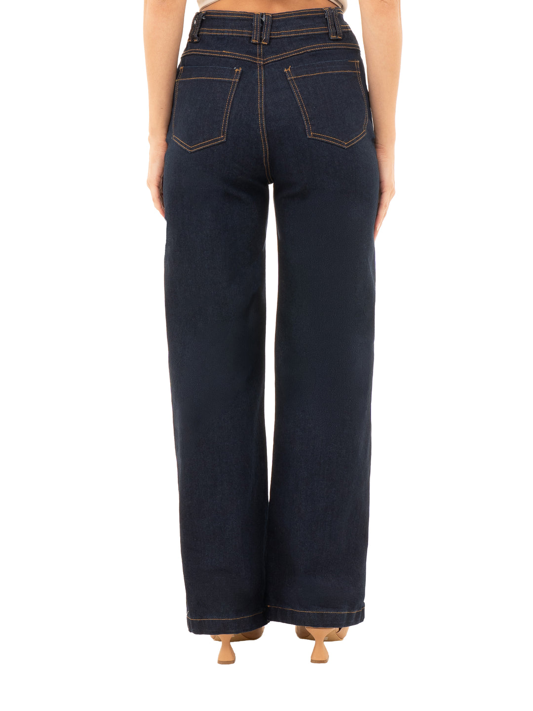 pantalón ancho para mujer con pretina anatómica