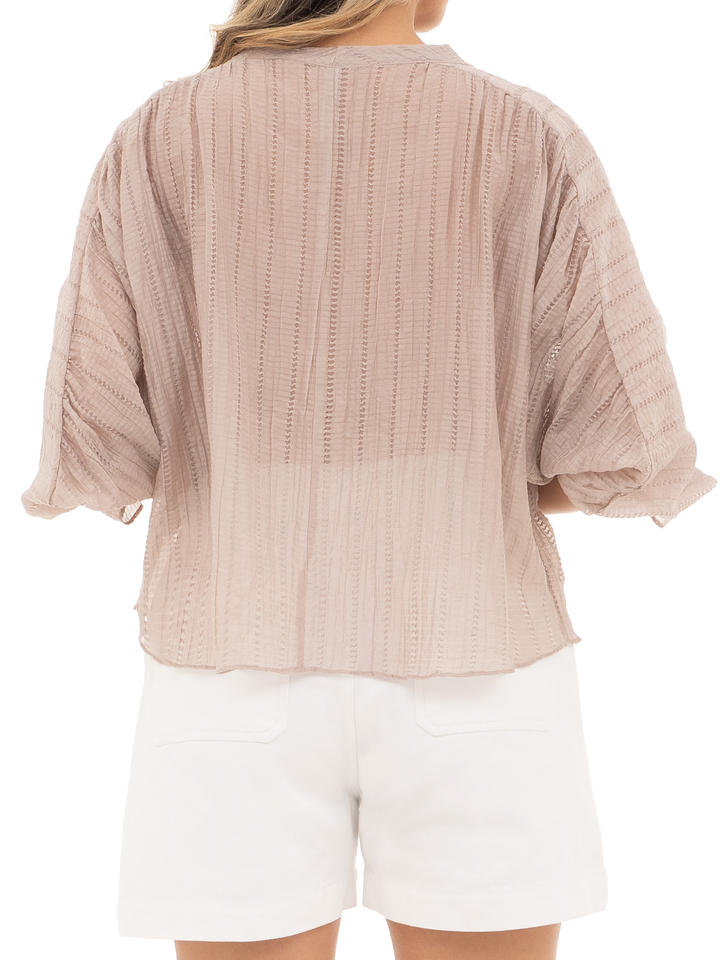 Blusas elegantes para mujer en organza texturizada